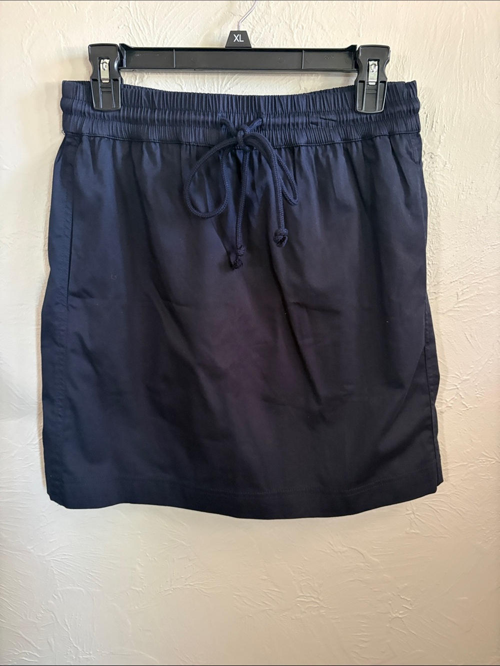Lou & Grey Navy Drawstring Waist Mini Skirt